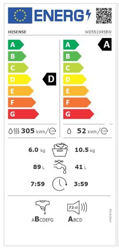 Hisense perilica sušilica rublja WD5S1045BW  AutoDosing
