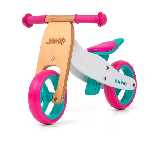 Milly Mally Dječji bicikl bez pedala 2u1 Jake Classic, rozi