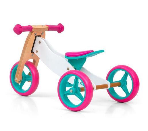 Milly Mally Dječji bicikl bez pedala 2u1 Jake Classic, rozi