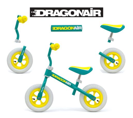 Milly Mally bicikl bez pedala DragonAir, zeleno - žuti