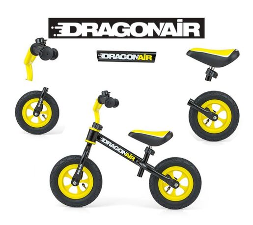 Milly Mally bicikl guralica Dragon Air, crni