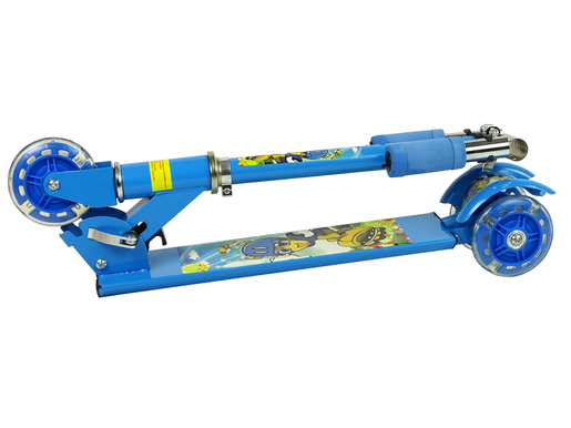 Dječji romobil tricikl s LED kotačima, plavi