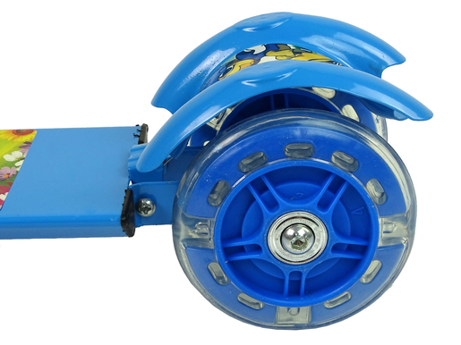 Dječji romobil tricikl s LED kotačima, plavi