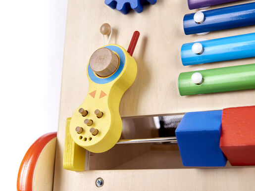 Šarena drvena edukativna guralica 6u1