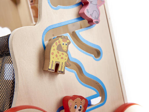 Šarena drvena edukativna guralica 6u1