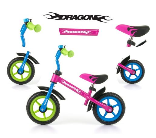 Milly Mally bicikl guralica Dragon, rozo-plavi