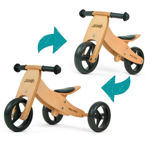 Milly Mally dječji bicikl bez pedala 2u1 Jake Natural