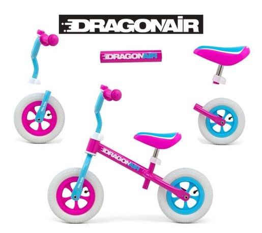 Milly Mally bicikl bez pedala DragonAir, rozo-plavi
