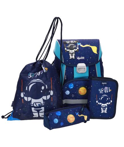 Školska torba, anatomomska, set 4/1 , Space