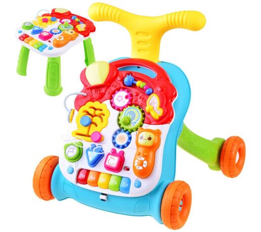 Edukativna interaktivna guralica, stolić 3u1, plava