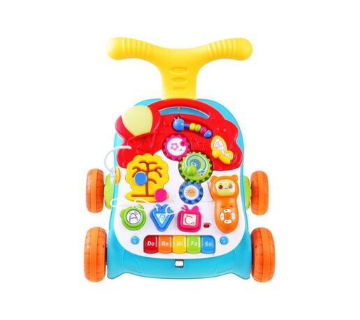 Edukativna interaktivna guralica, stolić 3u1, plava