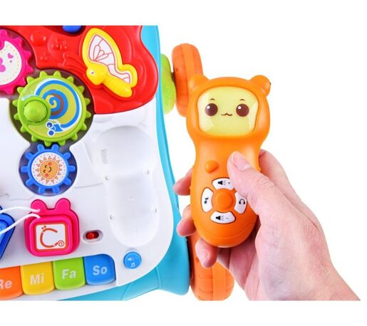 Edukativna interaktivna guralica, stolić 3u1, plava