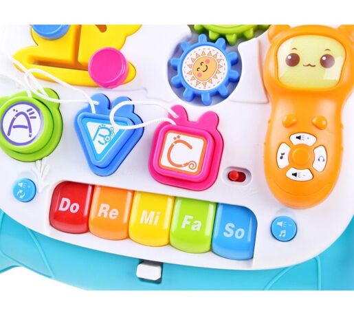 Edukativna interaktivna guralica, stolić 3u1, plava