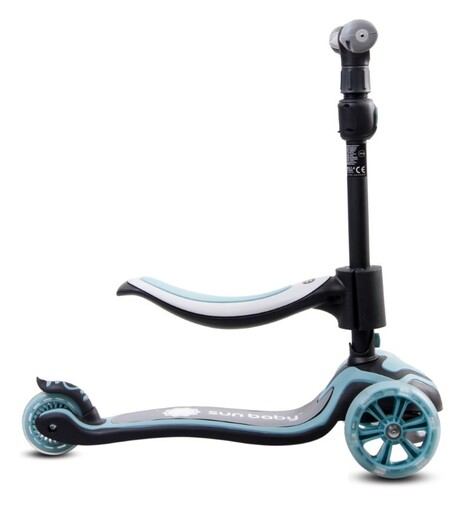 Dječji romobil 3u1 Flash sa sjedalom, crno - plavi