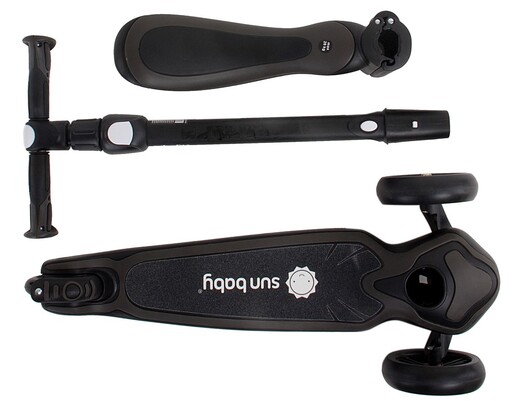 Dječji romobil na 3 kotača sa sjedalom, crni