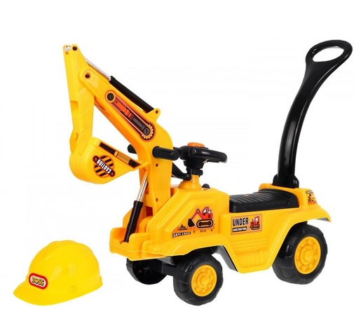 Dječja guralica Bager s kacigom