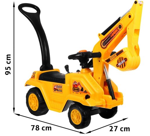 Dječja guralica Bager s kacigom