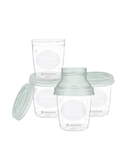 Kikka Boo posude za čuvanje majčinog mlijeka s adapterom Mint