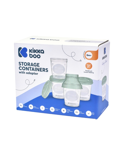 Kikka Boo posude za čuvanje majčinog mlijeka s adapterom Mint