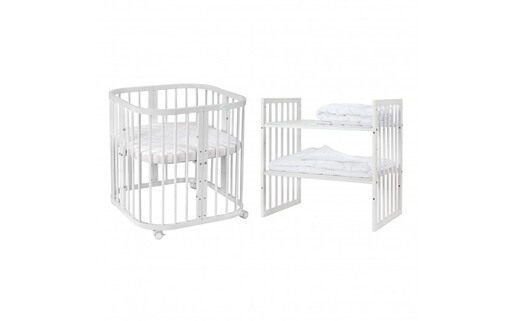 Waldin krevetić 7u1 s madracem, bijeli