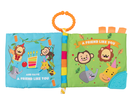 Kikka Boo edukativna platnena knjiga sa grickalicom Friend like you