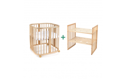 Waldin krevetić 7u1 s madracem, Naturale