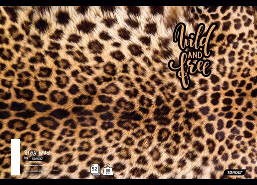 Bilježnica Target Stay Wild, A4 linije, 70 listova, spiralni uvez