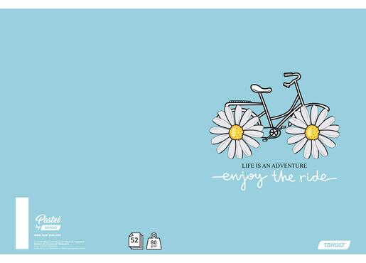 Bilježnica Target Pastel, A4 linije, 70 listova, spiralni uvez