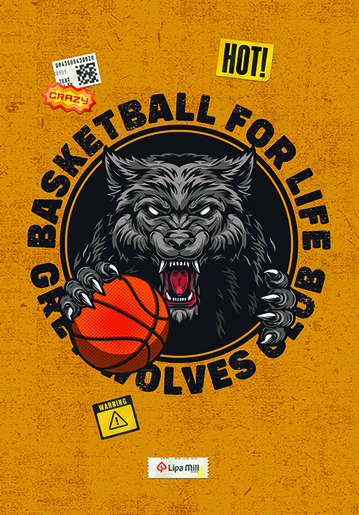 Bilježnica Sporty Animals, A4 linije, meki uvez