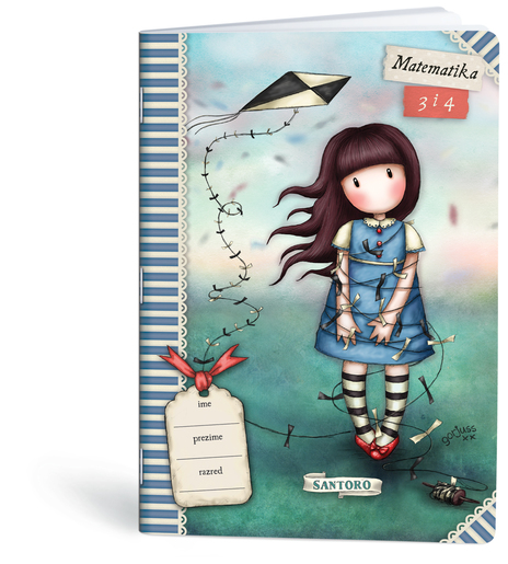 Pisanka Matematika 2 i 3 Gorjuss, B5 kvadratići, meki uvez