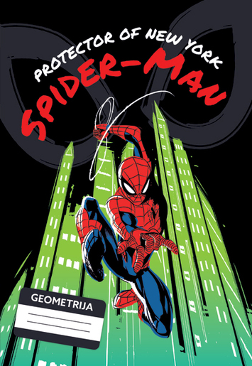 Pisanka Geometrija Spiderman, B5 geometrijska, meki uvez