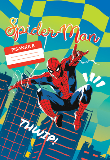 Pisanka B Spiderman, B5 linije, meki uvez