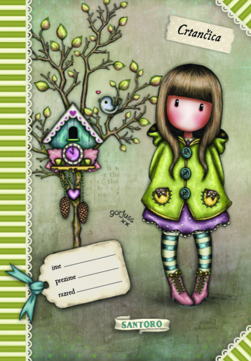 Crtančica Gorjuss, B5 linije, meki uvez