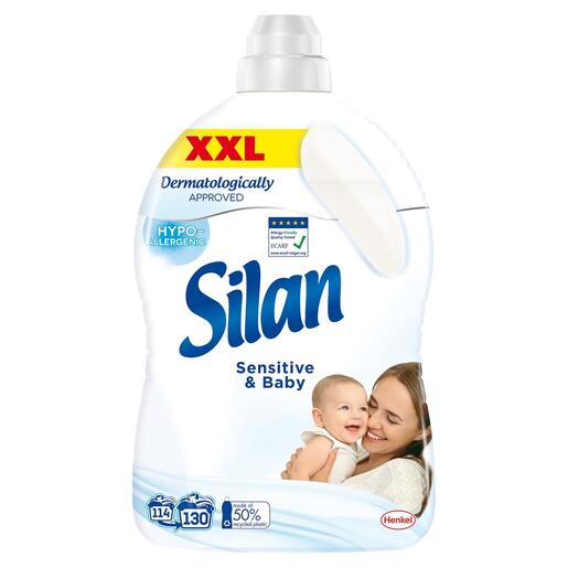 Silan Sensitive& Baby omekšivač za rublje, 2,86 l, 130 pranja