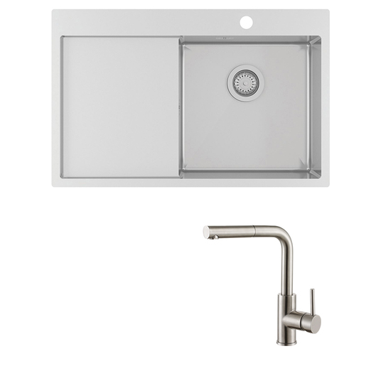 Set SHR Dalmat 101 sudoper desni + Zora Plus krom/mat slavina