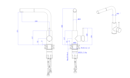 Set SHR Dalmat 101 sudoper desni + Zora Plus krom/mat slavina