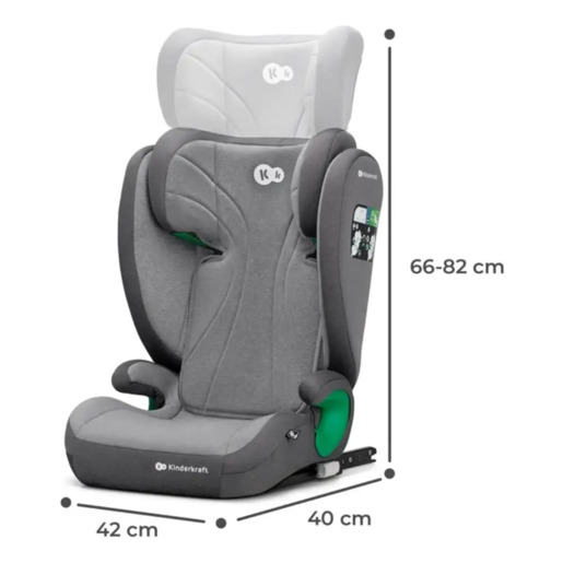 Kinderkraft autosjedalica Junior 15-36 Kg, Rocket grey ISOFIX