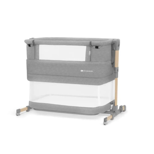 Kinderkraft krevetić Neste Grow, svijetlo-siva melange