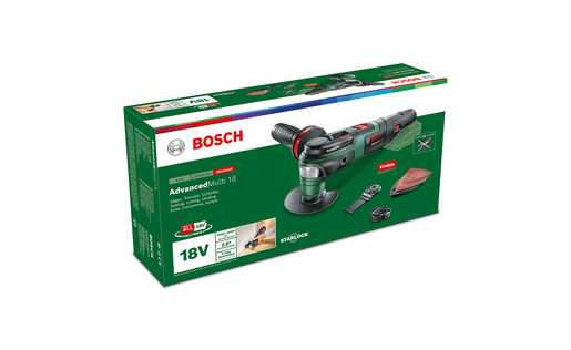 BOSCH višenamjenski alat akumulatorski AdvancedMulti 18 (set) + Set pribora (u kovčegu)