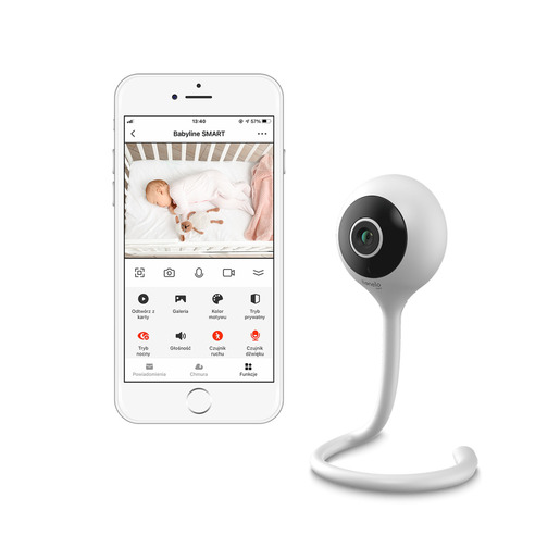 Lionelo dječji video monitor BabyLine Smart, WiFi, aplikacija, bijela