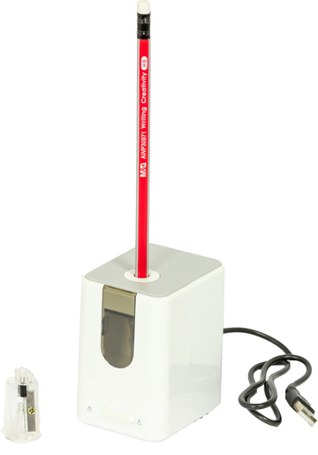 Stolno šiljilo M&G na struju ili baterije - bijela