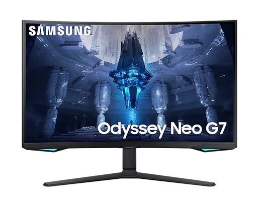 Samsung 32" Odyssey Neo G7 Gaming monitor LS32BG750NPXEN, VA 4K UHD, 165Hz, 1ms, AMD FreeSync Premium Pro, 2x HDMI, DisplayPort, USB Hub, Pivot, Zakrivljen