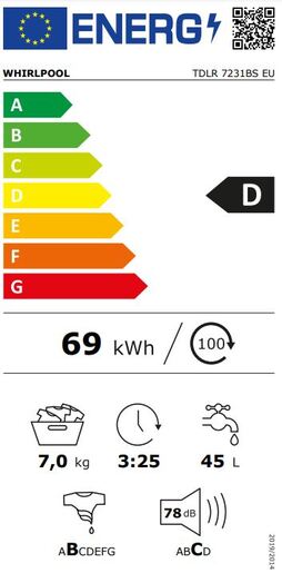 Whirlpool perilica rublja TDLR 7231BS EU