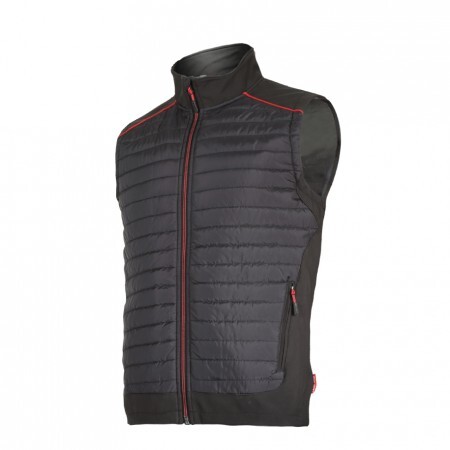 LAHTI podstavljeni prsluk, crno-siv-crven, 3XL L4130706