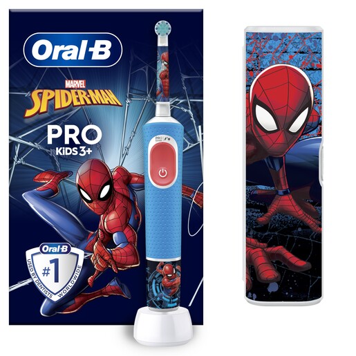 Oral-B električna četkica Pro Kids 3+ Spiderman + putna torbica