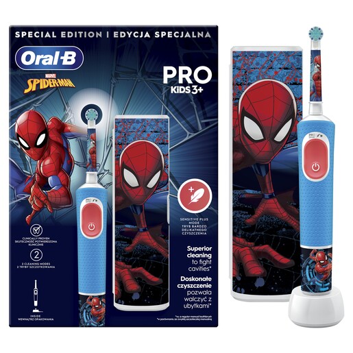 Oral-B električna četkica Pro Kids 3+ Spiderman + putna torbica