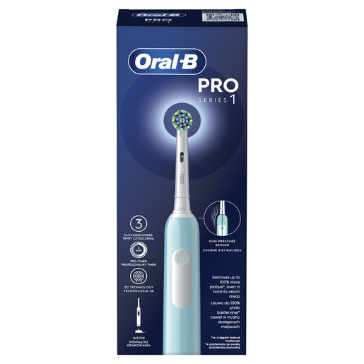 Oral-B električna četkica Pro 1, Caribbean Blue Cros Action