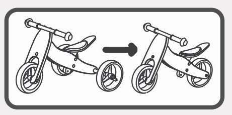 Free 2 Move drveni tricikl 2u1 Rider, rozi