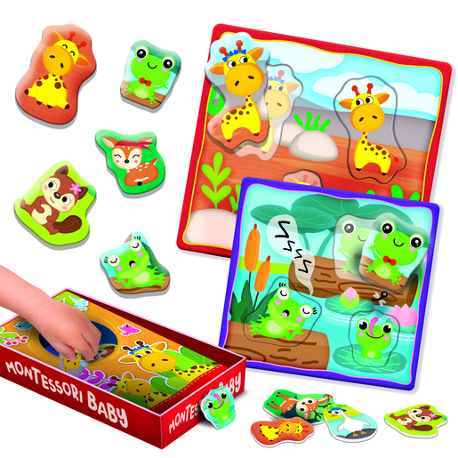 Lisciani Montessori Baby umetaljka obitelj životinja