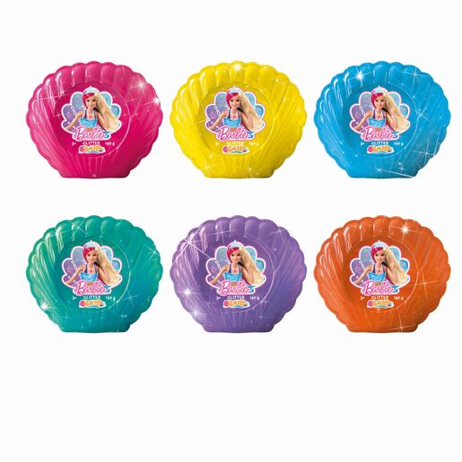 Lisciani Barbie glitter kinetički pijesak u školjki, 150 g, SORTO ARTIKL